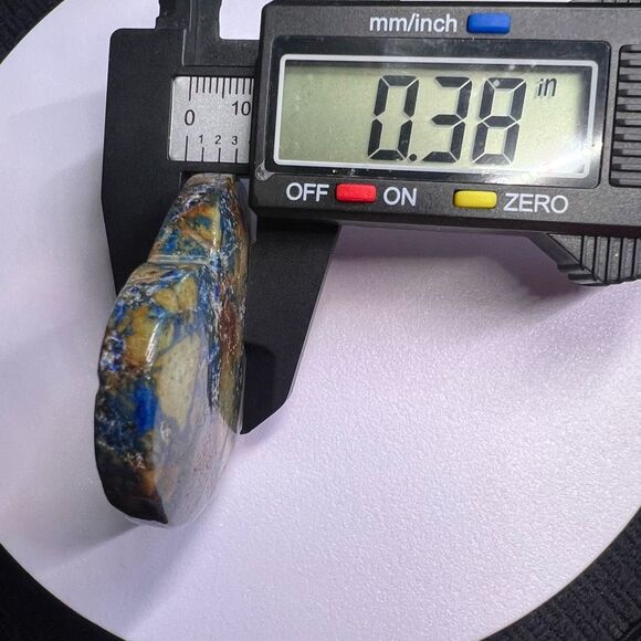 Azurite Heart Carving Meditation Stone (4) - Picture 6 of 9